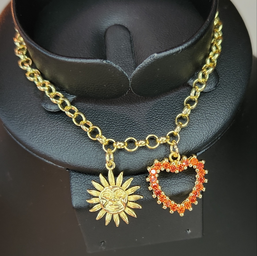 Gold Plated Bracelet with Charms